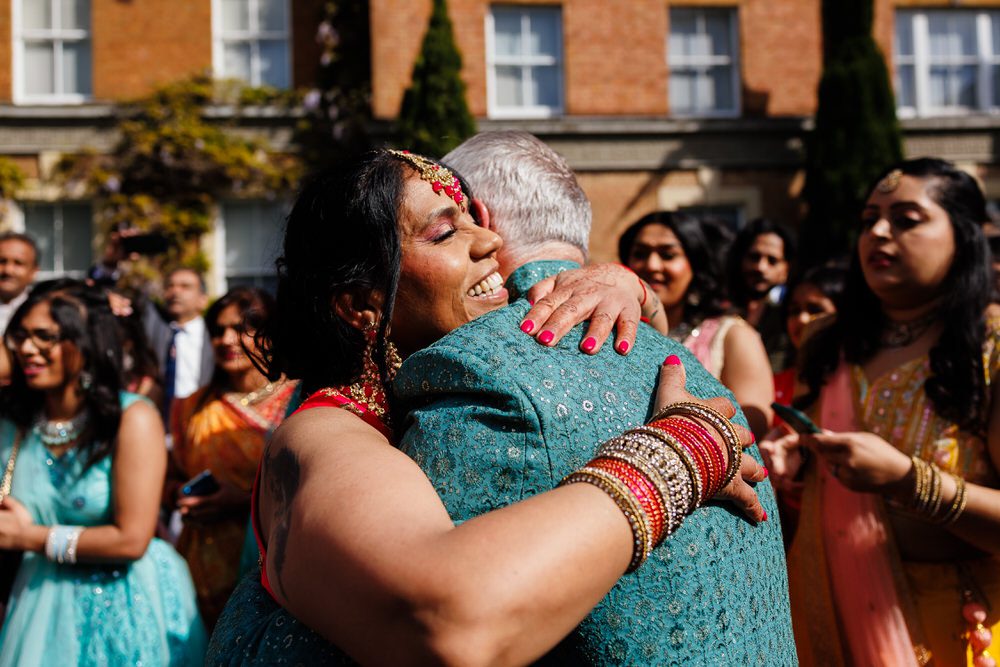 Asian wedding groom arrival