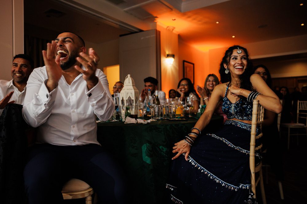 Asian wedding reception party