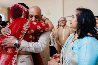 Indian wedding leaving ceremony