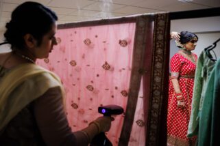 Asian Bride getting ready