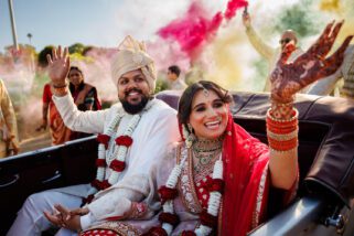 Asian wedding leaving ceremony