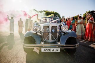 Asian wedding leaving ceremony